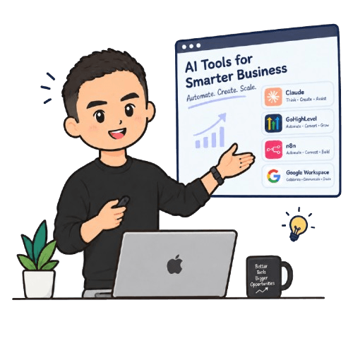 Norwin presenting the AI tools he builds with